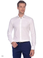 Рубашка приталенная с длинным рукавом
