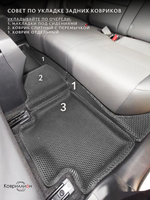 Автомобильные коврики ЭВА с бортами для Toyota RAV4 VI (XA60) 25-н.в. / Toyota Wildlander II