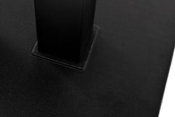 "Каффе" обеденный стол из HPL 140х70см, цвет "серый гранит", подстолье двойное черное