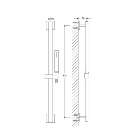Steinberg Серия 210 Душевой гарнитур со штангой 900мм, c ручным душем, с металлическим шлангом 1800мм, хром 210 1602