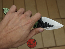 Нож Microtech Stitch Green / BLK A+++ алюминиевая рукоять 169-10APBK