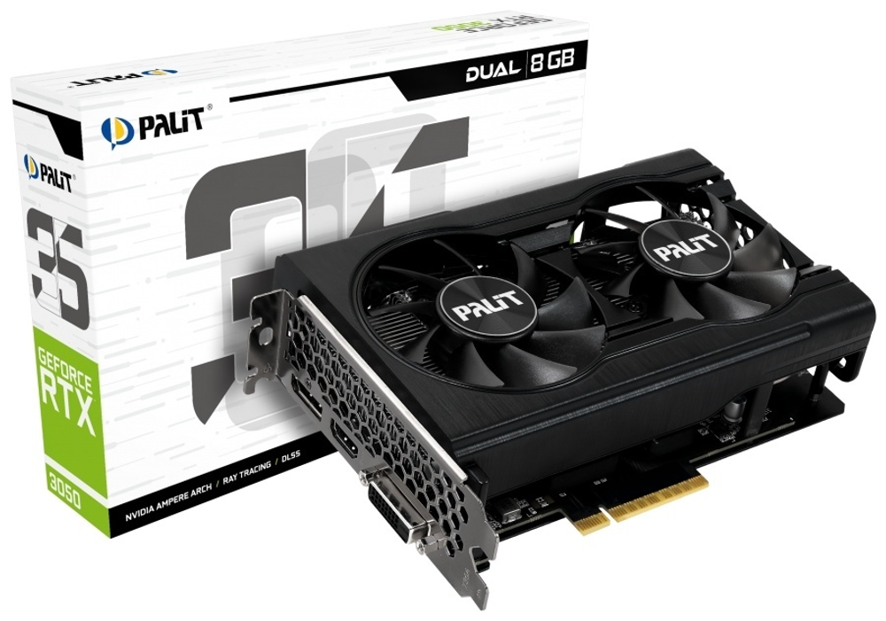 Видеокарта Palit GeForce RTX 3050 Dual NE63050018P1-1070D 8 Гб