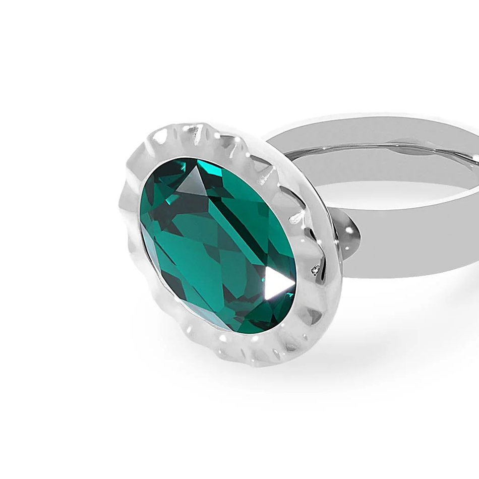 Кольцо Qudo TIVOLA UNICA big (S/P) Emerald 60 686938