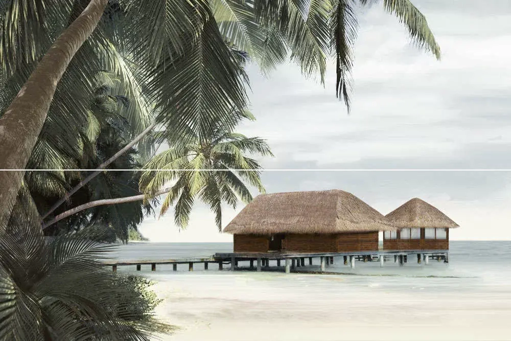 Панно Alma Ceramica PWA11ALD4 Ailand 40x60 микс глянцевое морские мотивы