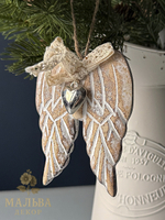 Декор подвесной "Крылья Ангела с бантиком" 9,5x2,3x12 см