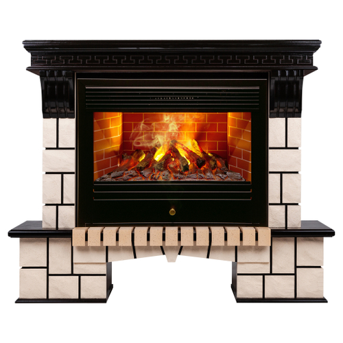 Каминокомплект Real Flame Stone 26 AO с очагом 3D Novara