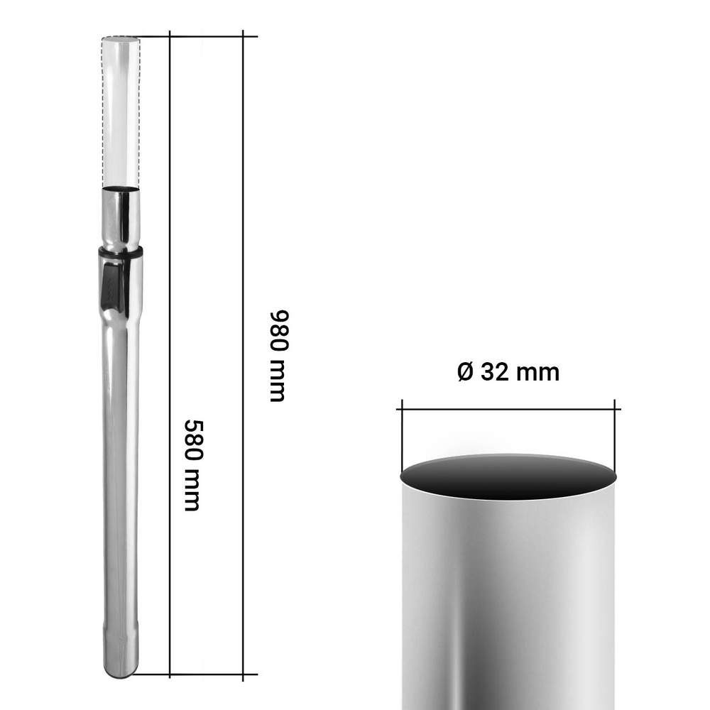 Трубка для пылесоса телескопическая BORT BTT 32-T