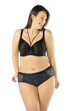 Бюстгальтер Debora с чашками из гибридной пены (Размер: 70E) (Цвет: черный)