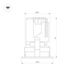 Светильник MS-ARADO-BUILT-R45-5W Warm3000 (WH-WH, 36 deg, 230V) (Arlight, IP20 Металл, 5 лет) 059102