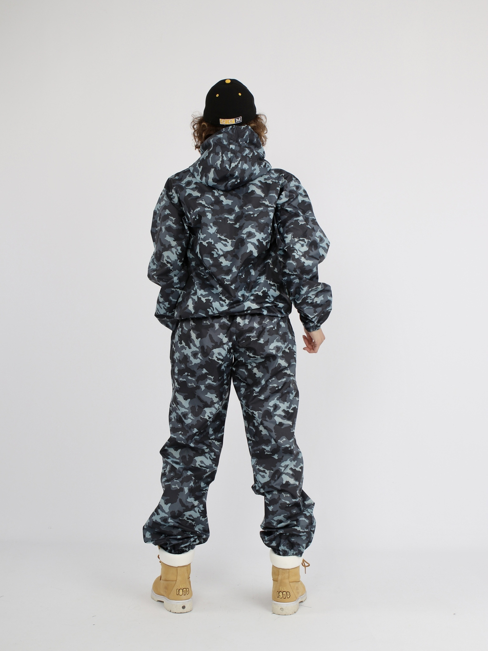 Костюм для активного отдыха Prival Ветровлагозащитный, женский, чёрный + кмф Город