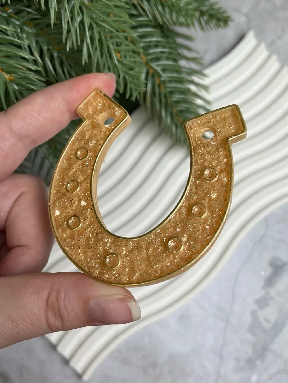 Новогодняя елочная игрушка Подкова