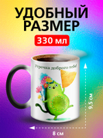 Кружка подарок хамелеон "Главное верить в себя"