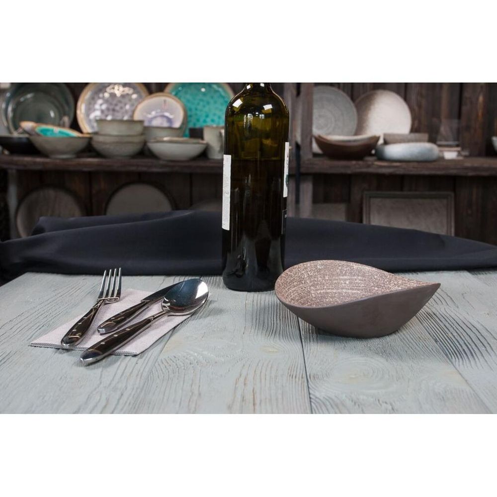 Салатник 300 мл 16*14 см h5,2 см Brown Untouched Taiga P.L. Proff Cuisine [6]