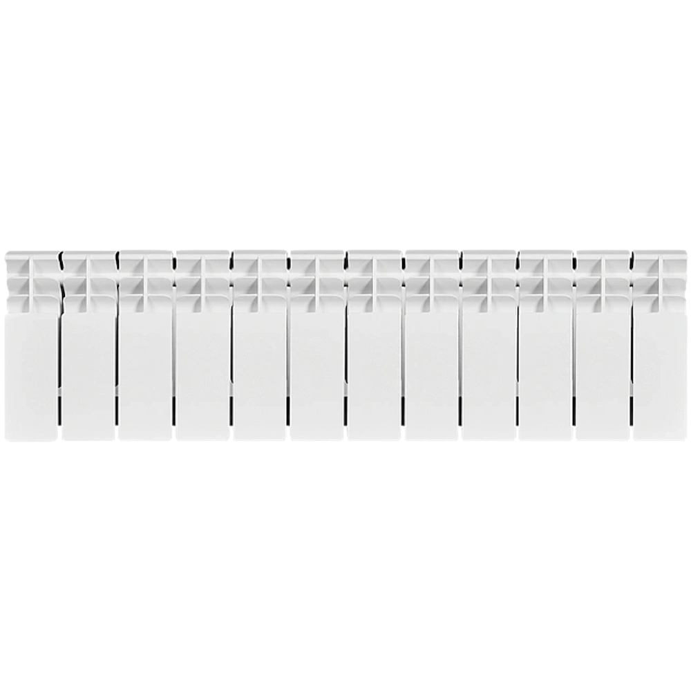 Радиатор биметаллический STOUT TITAN 200 - 12 секций (подключение боковое, цвет белый)