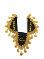 Вымпел тройной MAN (экокожа, черный с золотыми кисточками)