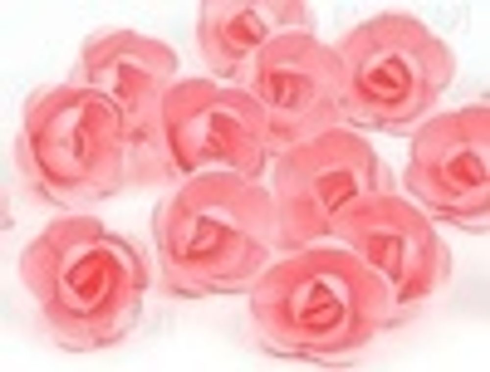 Розы вафельные 40мм розовые, 10 шт