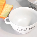 Набор бульонниц 4 предмета 650мл на подставке "Время ланча"