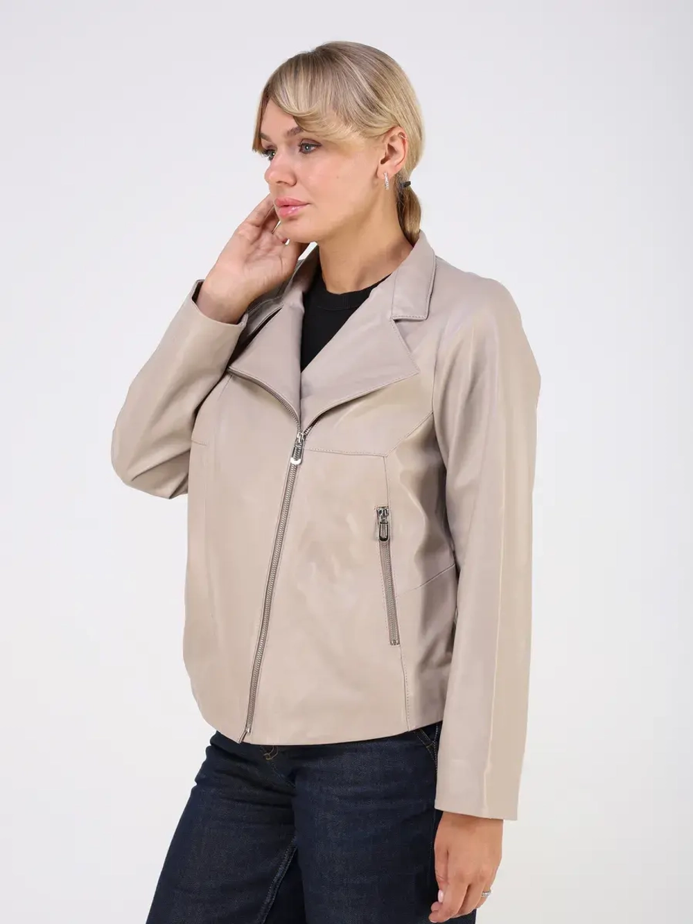 Кожаная куртка демисезонная косуха