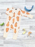 Утеплённый комбинезон с открытой ножкой Mjölk Sleep and Play Тыквы