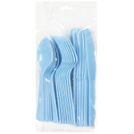 Столовые приборы в нежно-голубом цвете, 24 шт