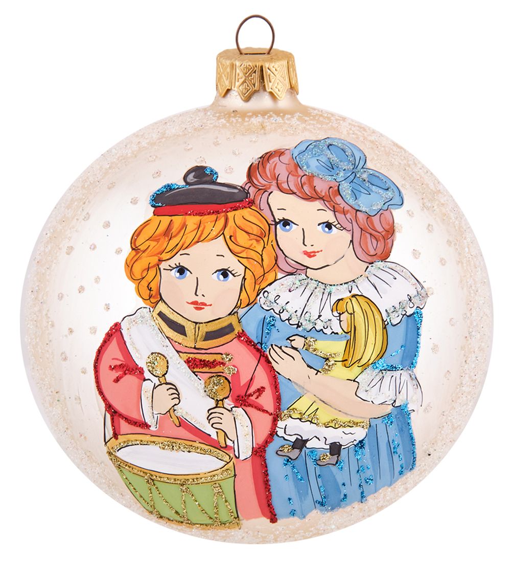 Элита НФШ-1683 Ел.украшение Шар «Дети с подарками» 100 мм