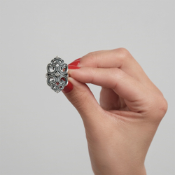 "Касарель" кольцо в серебряном покрытии из коллекции "Antique" от Jenavi