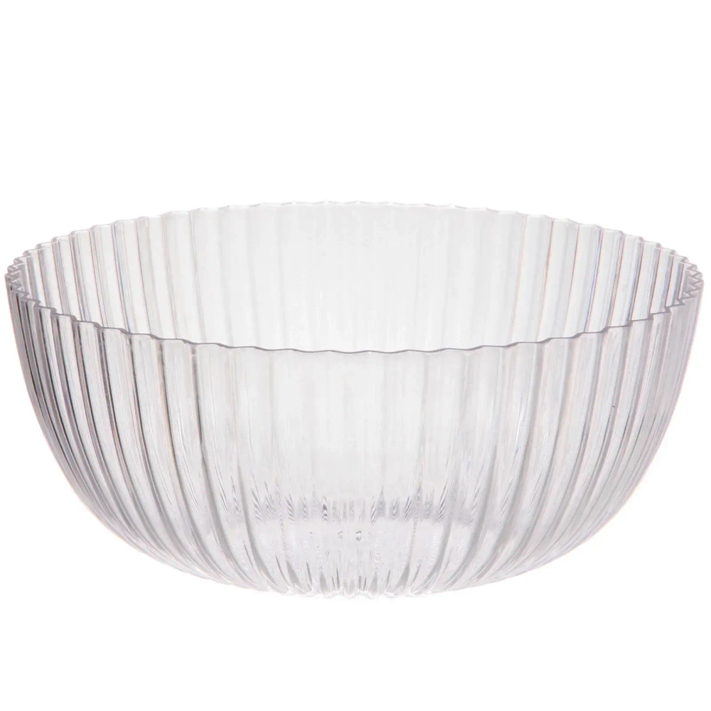 Салатник пластиковый «Мадлен» 25*10,5см ромашка, прозрачный