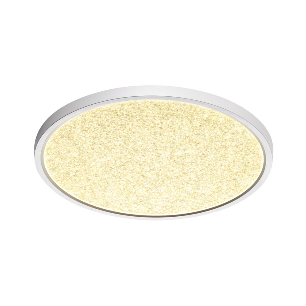 7661/32L MITRA LED SN 555 Светильник пластик/белый LED 32Вт 3000/4000K D400 IP40 OMEGA WHITE