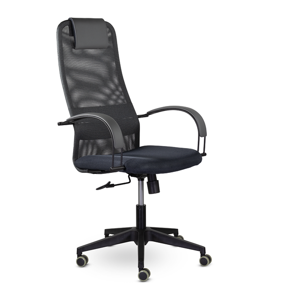 Кресло СН-601 Соло пластик SoloBL Ср S-0422/TW-72/Е72-к (темно-серый/серый)