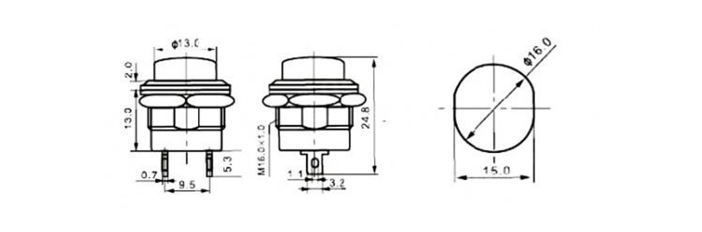 Кнопка ET CX-R13-507-R