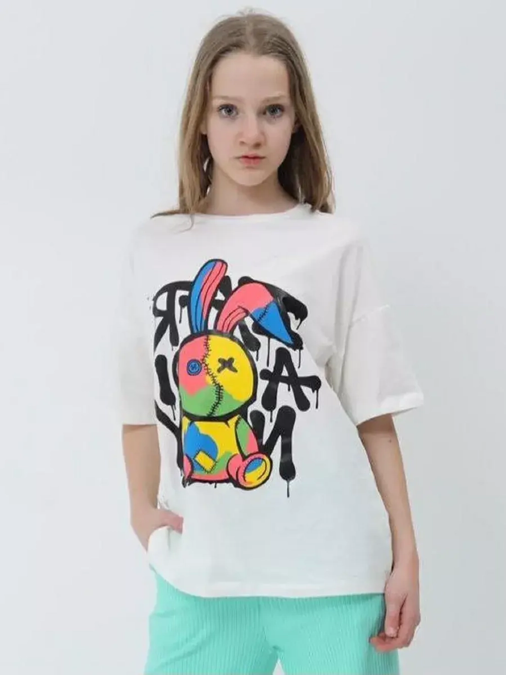 Футболка - оверсайз для подростков новинка.
