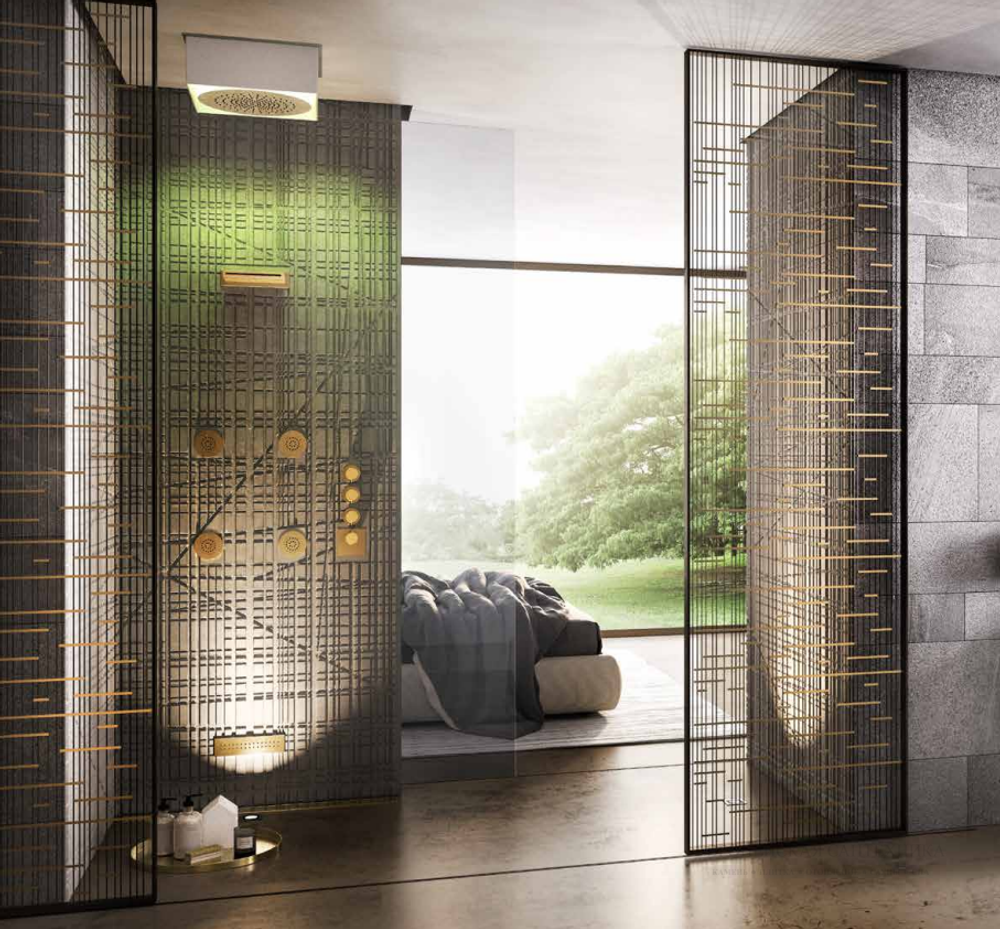 Излив Gessi Cascata, 236х57 мм, каскадный, для смесителя удаленного управления, цвет Brass Brushed PVD