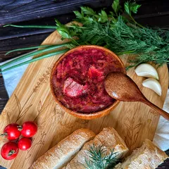 Борщ мясной со свининой / 350 мл