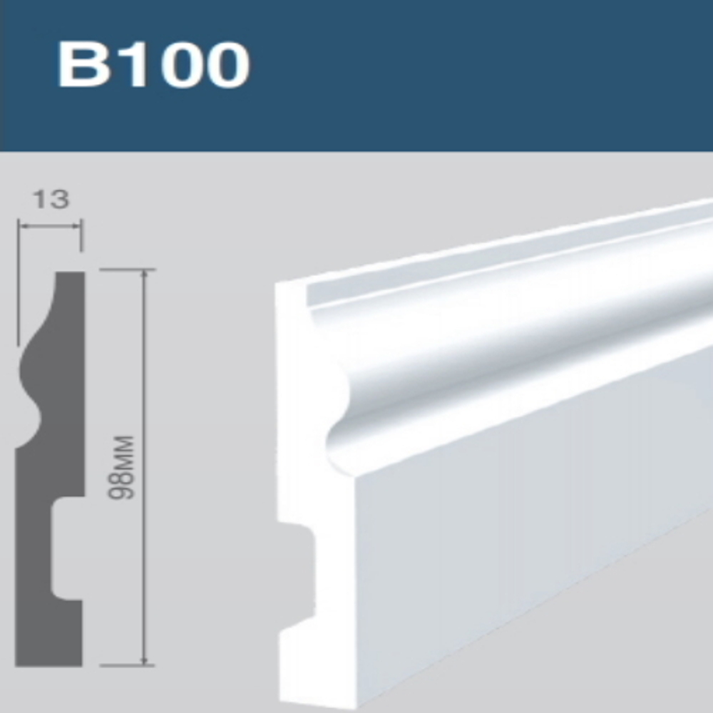 Плинтус напольный из полистирола HIWOOD B100