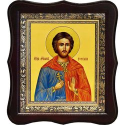 Евгений Мелитинский мученик. Икона на холсте.