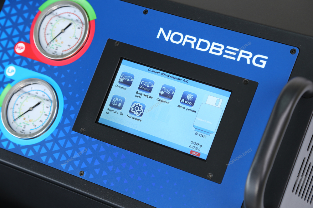 Установка автомат для заправки кондиционеров автобусов с ручным впрыском масла NORDBERG NF39