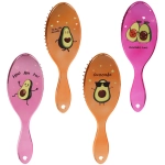 Расческа массажная зеркальная «Animals», авокадики, микс 4 цвета, 7*22 см (блистер Ultramarine)●