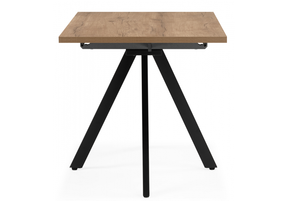 Стол деревянный Woodville Райн 32 116(160)x77 раздвижной дуб табачный, черный, ножки черные