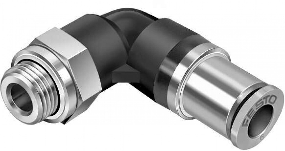 QSKL-G3/8-10 Угловой фитинг с цанговым зажимом, самозапирающийс