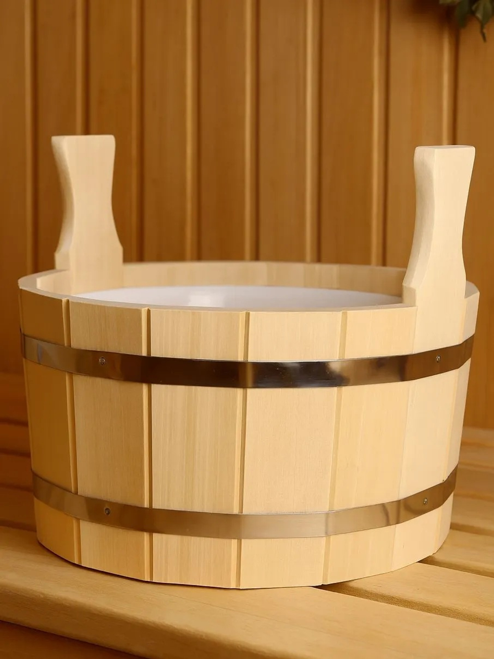 Ведро-запарник 10л.,ковш 0.3л.,с пластиковой вставкой