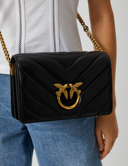 CLASSIC LOVE BAG CLICK BIG CHEVRON – black