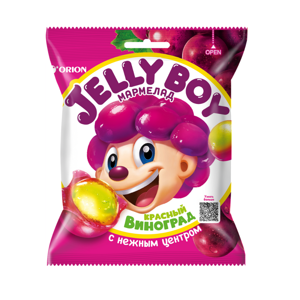 Мармелад жевательный Jelli boy со вкусом винограда 66 гр