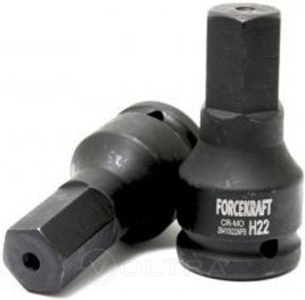 Головка-бита ударная 6-гранная 38мм,3/4'' FORCEKRAFT FK-26410038MPB
