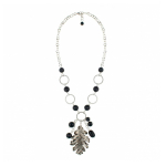 Колье лист Ester Bijoux Дуб CL880-S BW
