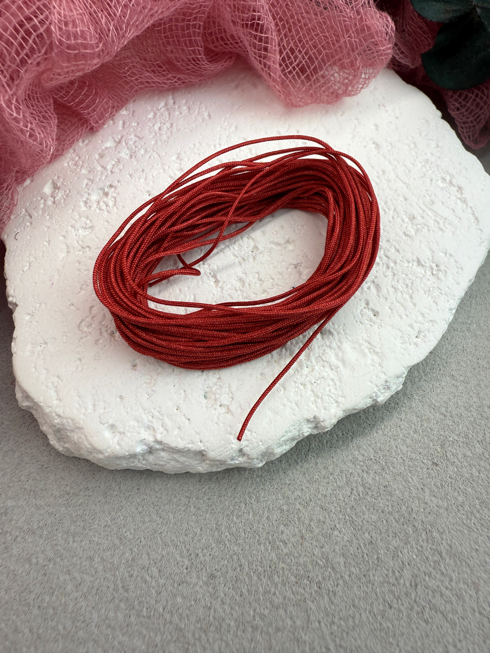 Шнур для плетения браслетов 0,6 мм, Терракотовый (5 м)