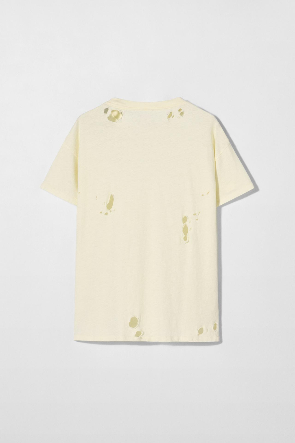 ZARA X KATE MOSS ХЛОПКОВАЯ ФУТБОЛКА, ЖЕЛТОВАТО-БЕЛЫЙ