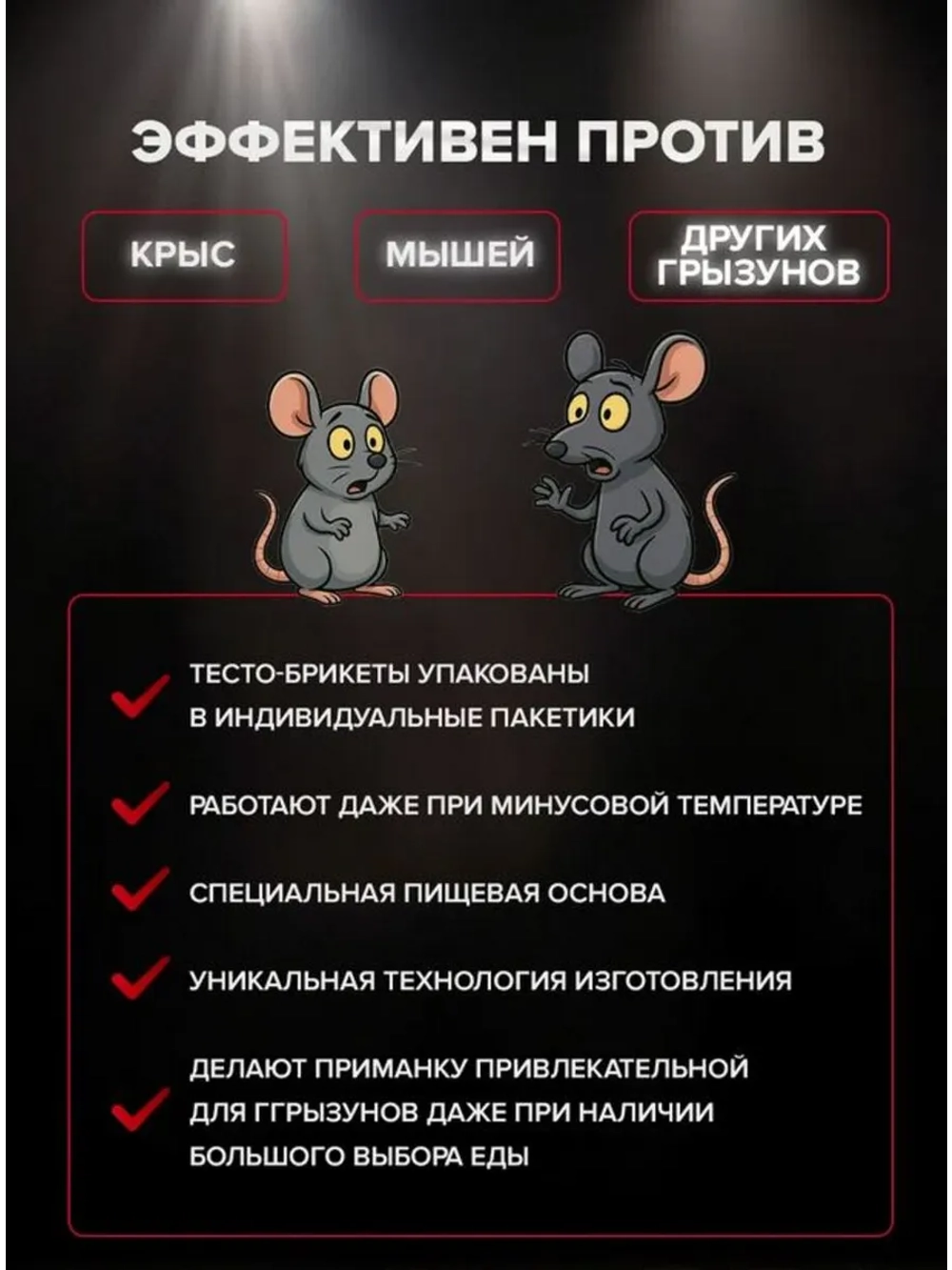 Средство от мышей и яд против крыс отрава 250 гр