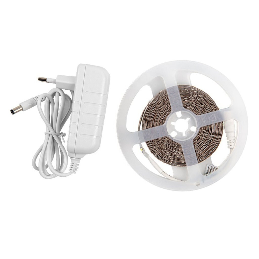 Лента светодиодная 5м,адаптор, GLS-2835-60-4.8-12-IP20-PRO-6-5-KIT,500422