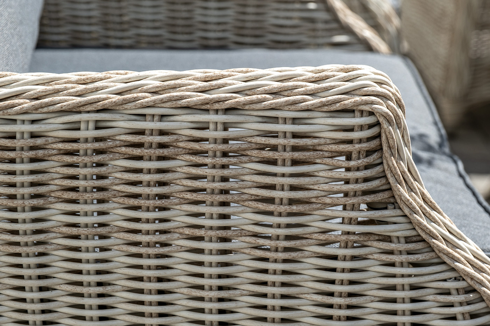 "Неаполь" обеденная группа плетеная из искусственного ротанга, цвет соломенный