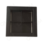 Коробка для 4 конфет с пластиковой крышкой 120*120*30 мм (черная матовая), 10 шт